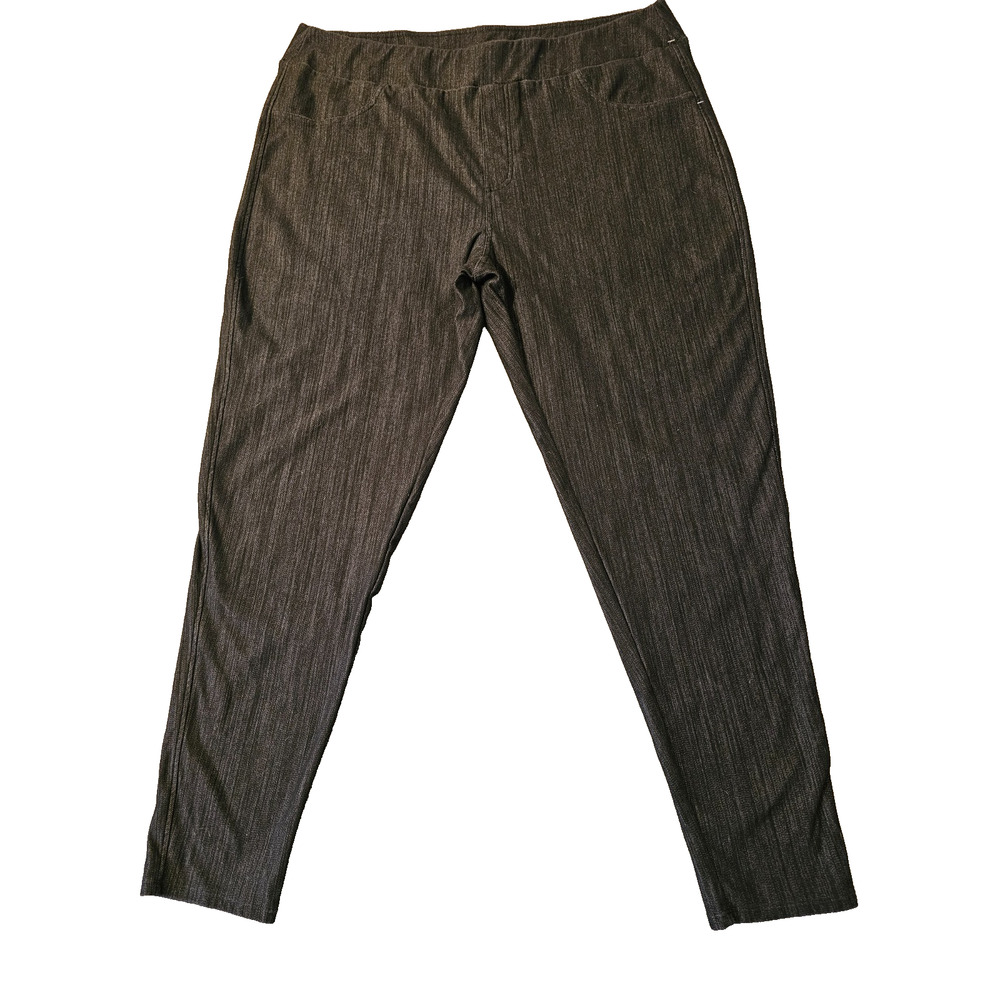 Fresh Produce Womens Freshfit Pull On Skinny Pants 2X Black Denim Spring 2020